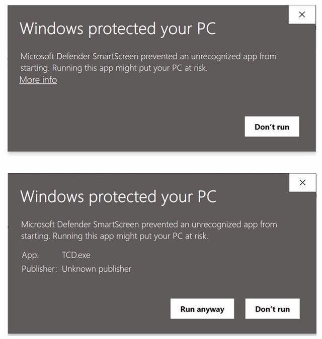 Microsoft Warning